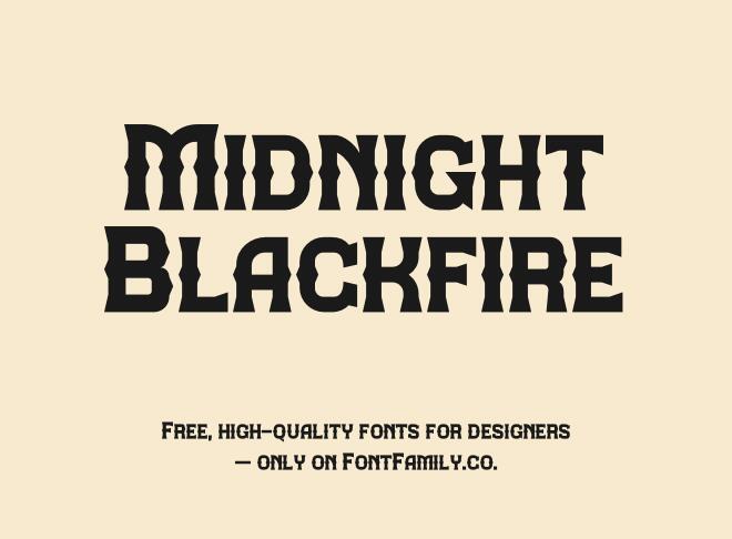 Midnight Blackfire Font