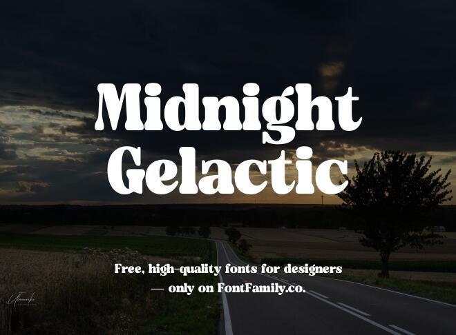 Midnight Gelactic Font