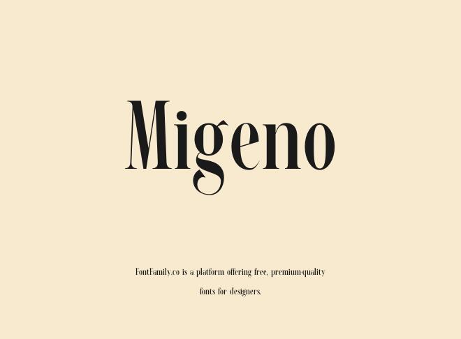 Migeno Font