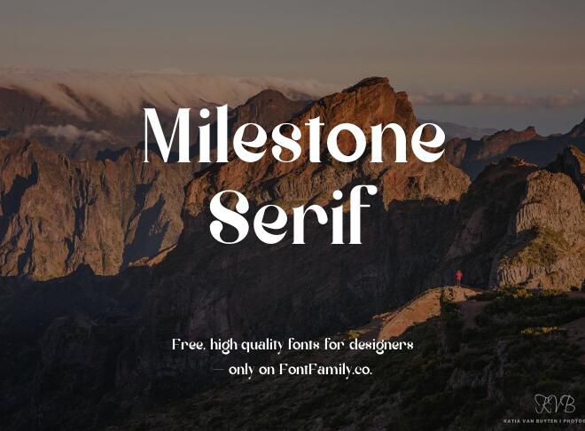 Milestone Serif Font
