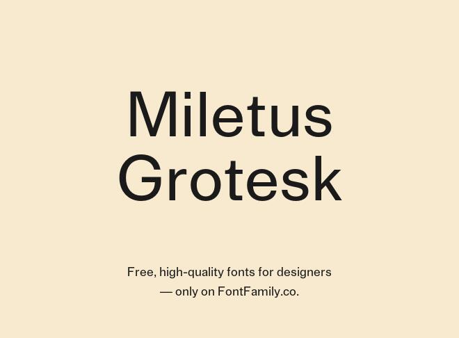 Miletus Grotesk Font