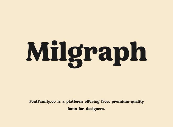 Milgraph Font
