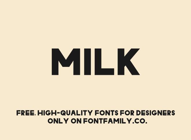 Milk Font