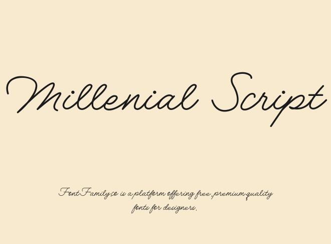 Millenial Script Font