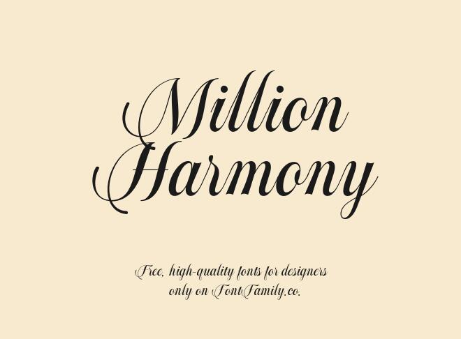 Million Harmony Font