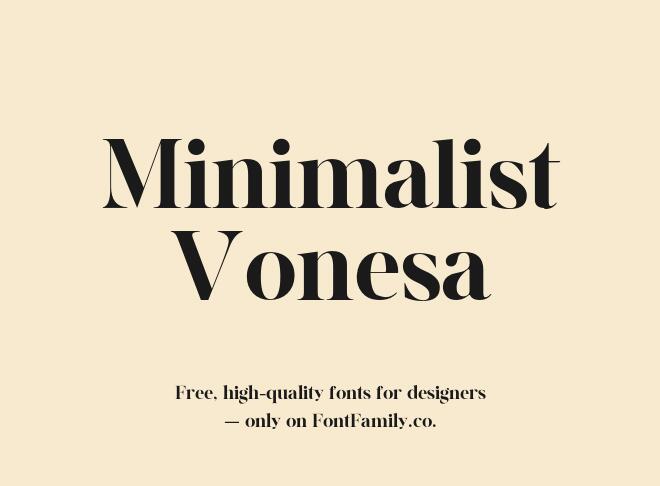 Minimalist Vonesa Font