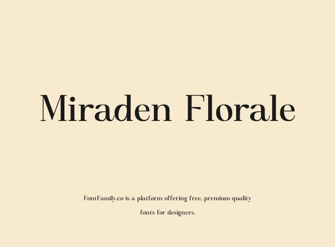 Miraden Florale Font