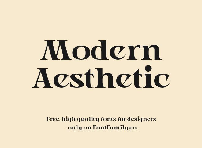 Modern Aesthetic Font