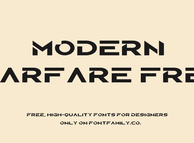 Modern Warfare Free Font