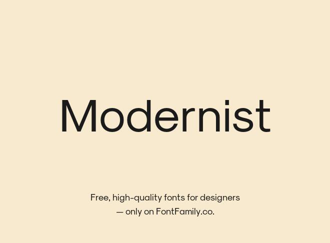 Modernist Font