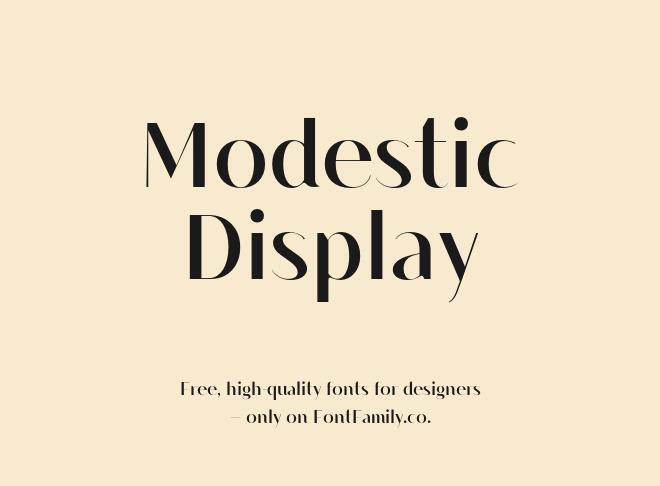 Modestic Display Font