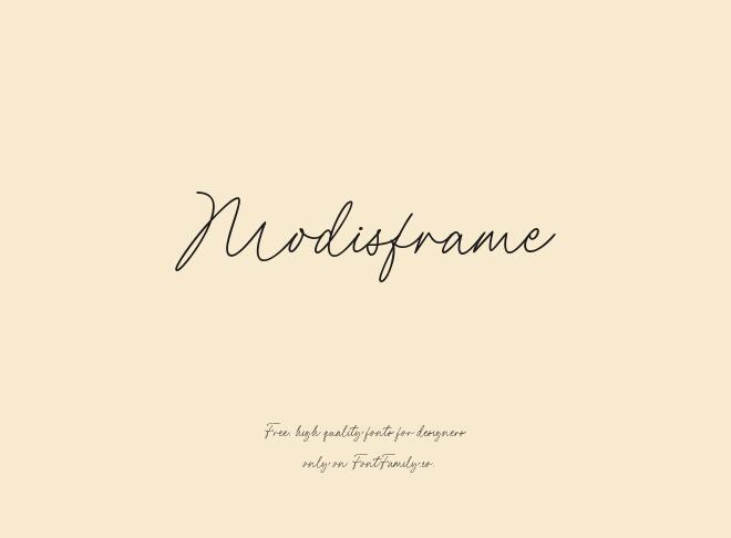 Modisframe Font