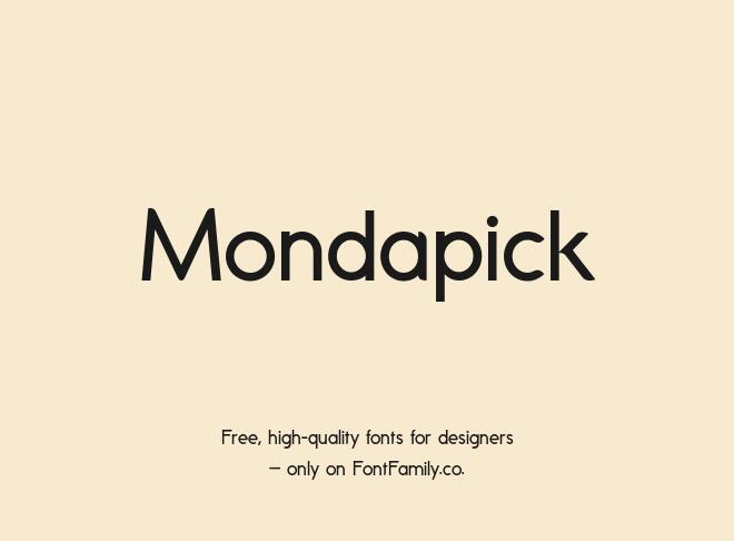 Mondapick Font