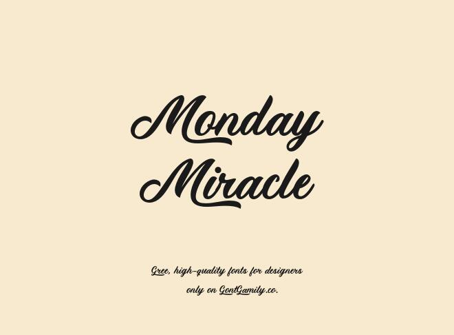 Monday Miracle Font