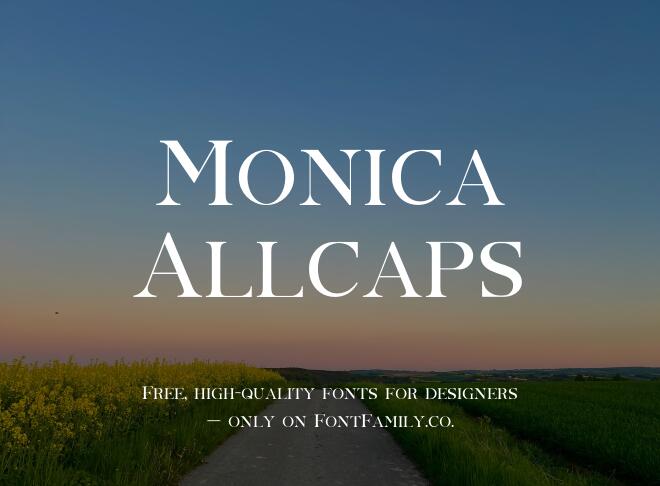 Monica Allcaps Font