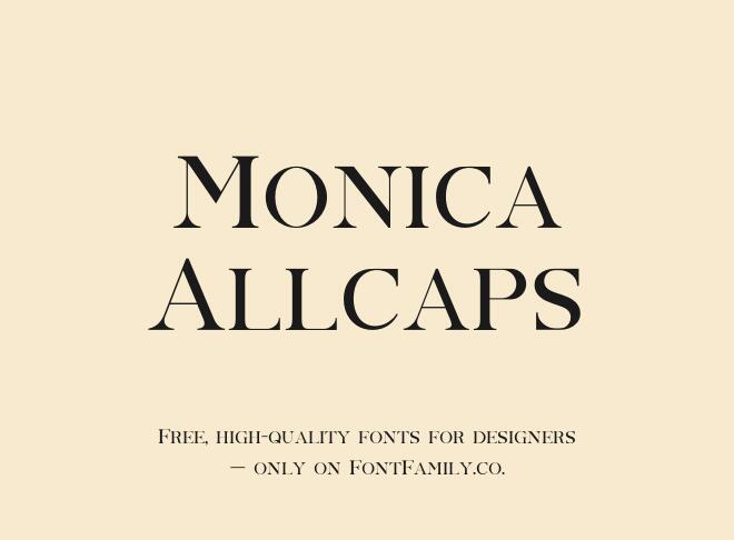 Monica Allcaps Font