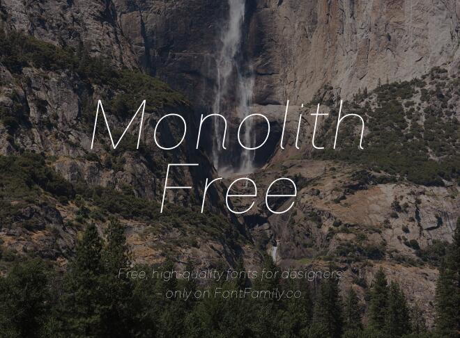 Monolith Free Font