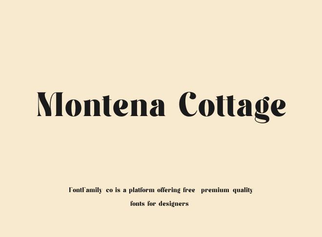 Montena Cottage Font