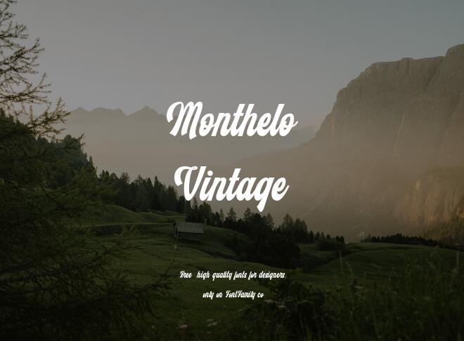 Monthelo Vintage Font
