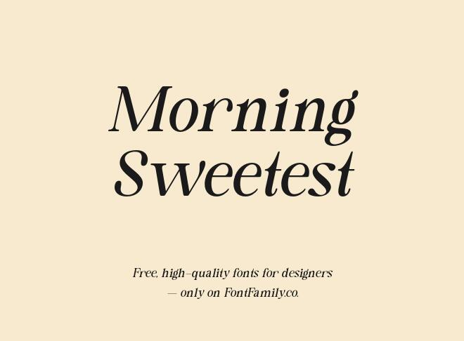 Morning Sweetest Font