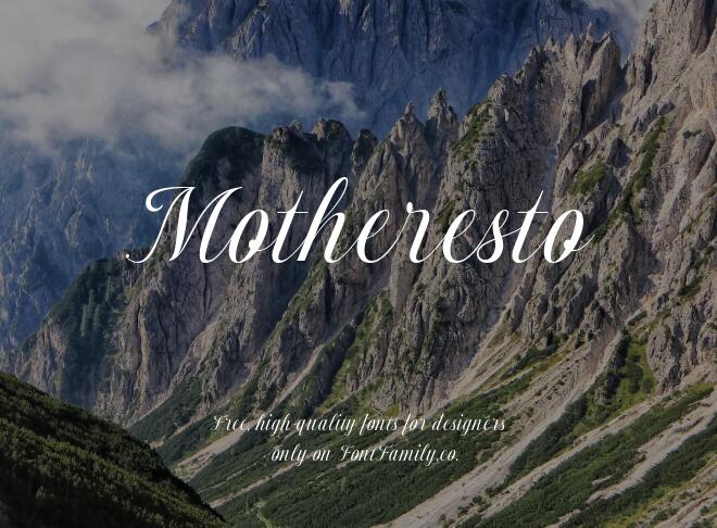 Motheresto Font