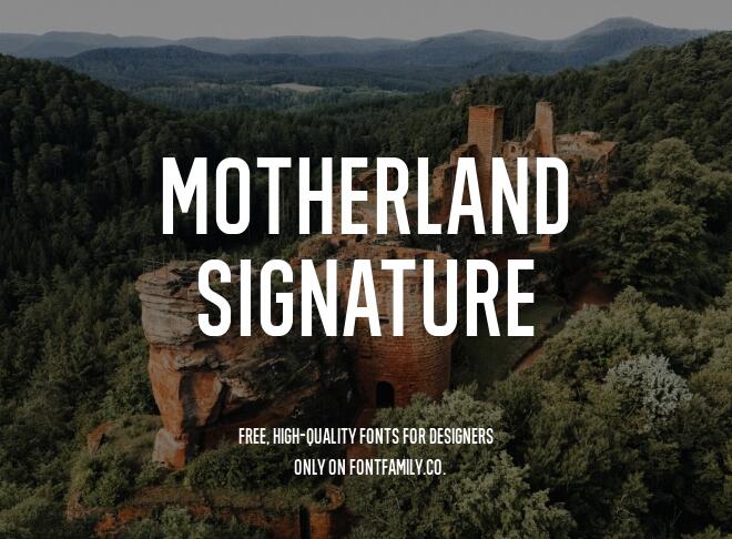 Motherland Signature Font