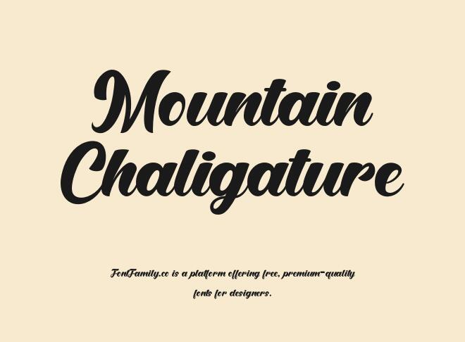 Mountain Chaligature Font