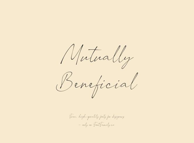 Mutually Beneficial Font