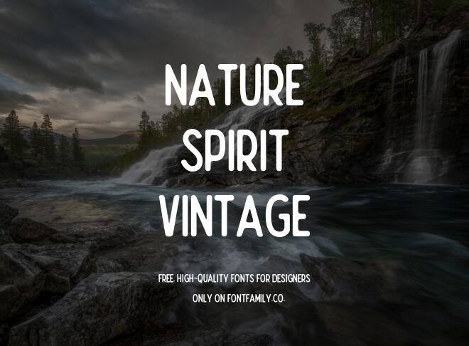 Nature Spirit Vintage Font