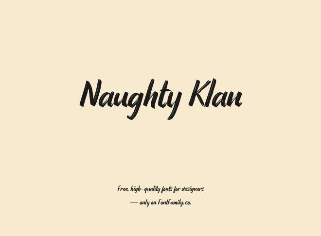 Naughty Klan Font