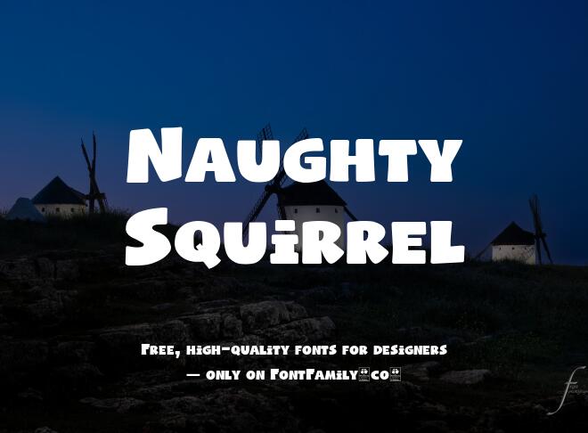 Naughty Squirrel Font