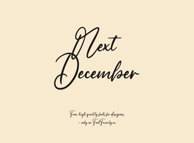 Next December Font