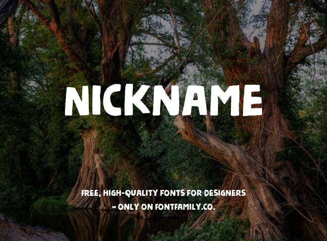 Nickname Font