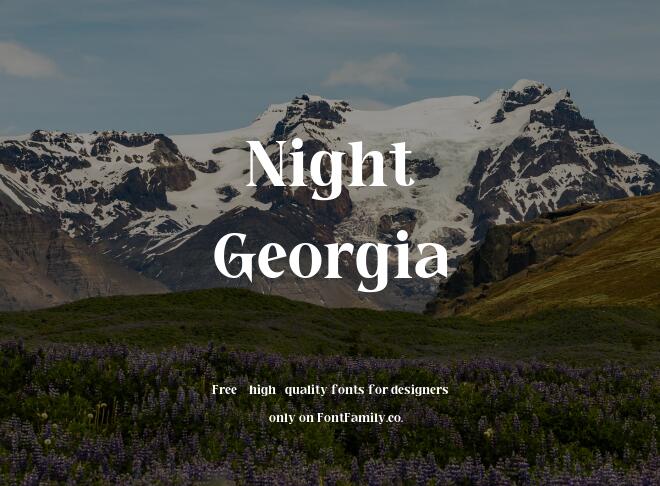 Night Georgia Font