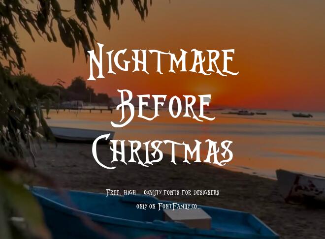 Nightmare Before Christmas Font