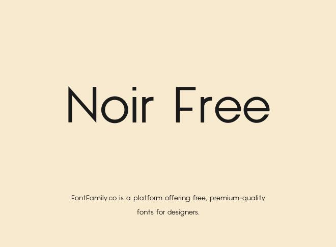 Noir Free Font