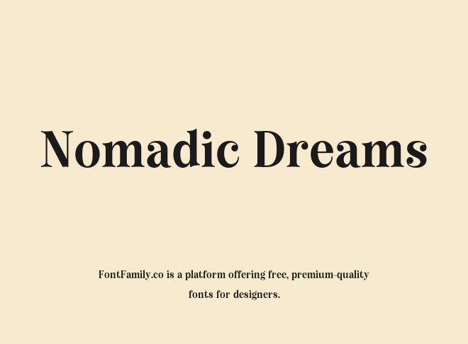 Nomadic Dreams Font