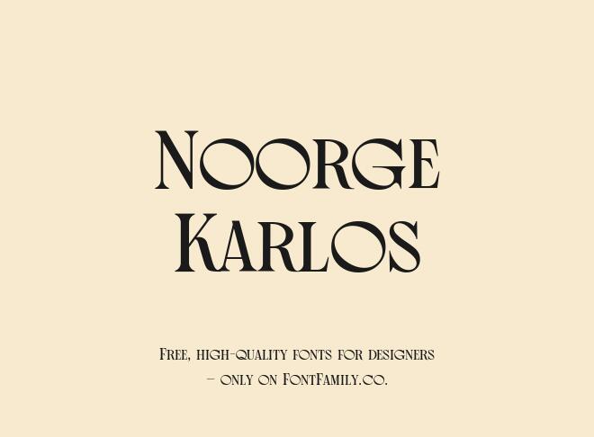 Noorge Karlos Font