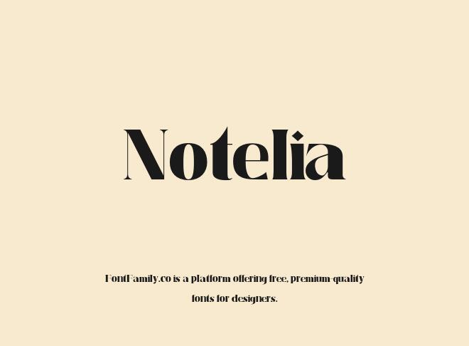 Notelia Font