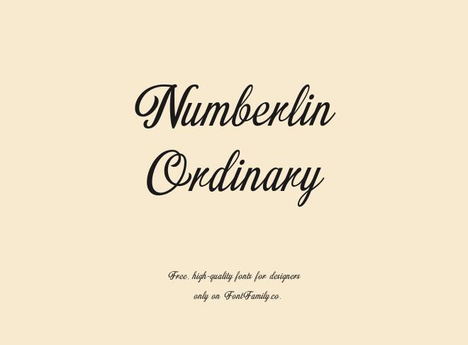 Numberlin Ordinary Font