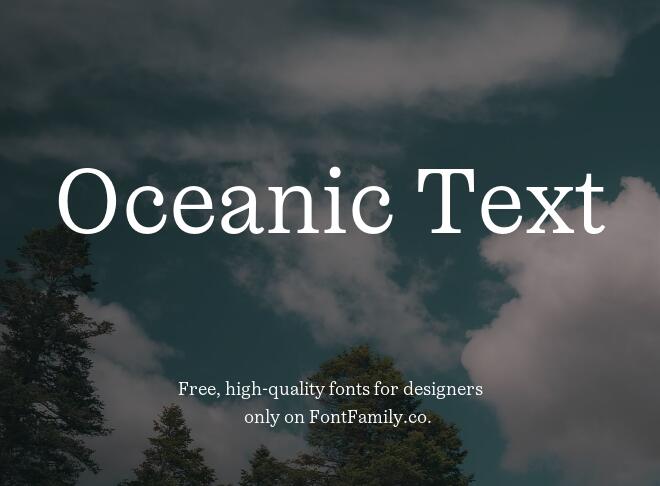 Oceanic Text Font Family