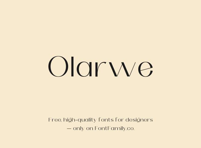 Olarwe Font