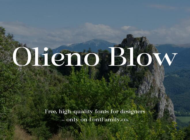 Olieno Blow Font