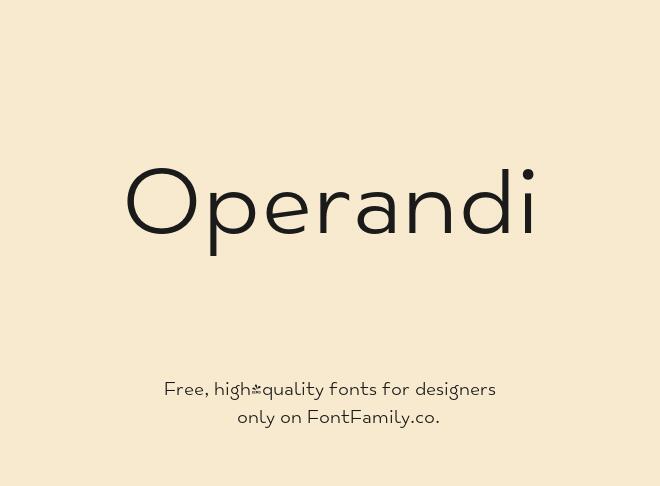 Operandi Font