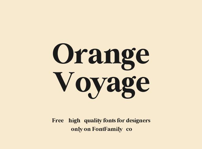 Orange Voyage Font