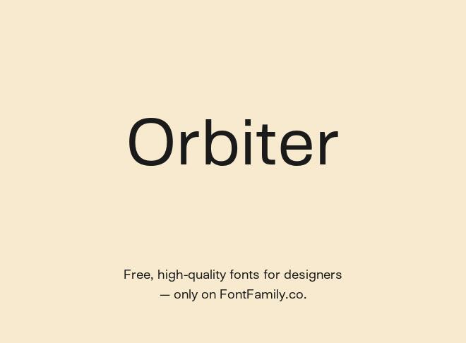 Orbiter Font