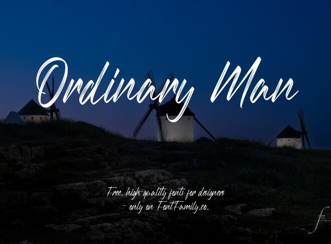 Ordinary Man Font
