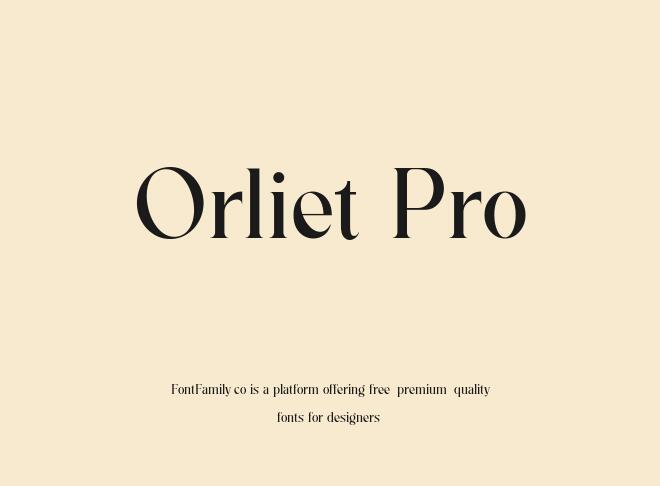Orliet Pro Font
