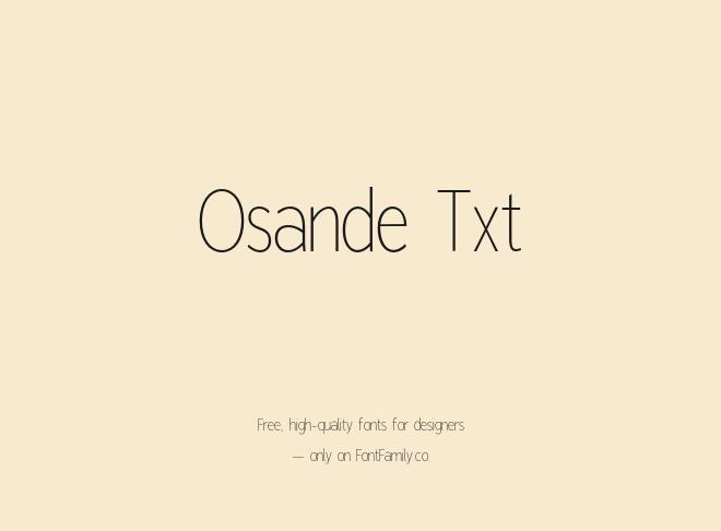 Osande Txt Font
