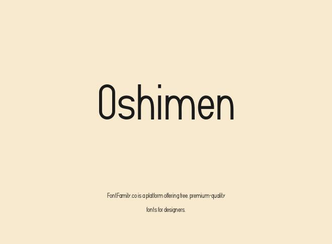 Oshimen Font
